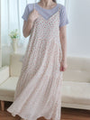Rosy Dress 圓點小玫瑰吊帶連身裙/ DS9873