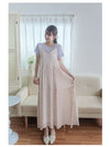 Rosy Dress 圓點小玫瑰吊帶連身裙/ DS9873