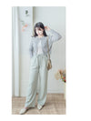 Ally Banding Pants 全橡筋顯瘦彈性棉仿西褲棉褲/ PT8455