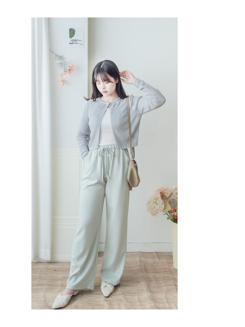 Ally Banding Pants 全橡筋顯瘦彈性棉仿西褲棉褲/ PT8455