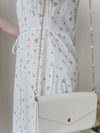 Snowdot Floral Dress V領口雪點印花修腰連身裙/ DS9872