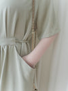 V Collar Jumpsuit V領簡約腰間車摺修腰連身褲/ DS9877