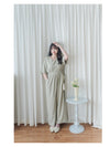 V Collar Jumpsuit V領簡約腰間車摺修腰連身褲/ DS9877