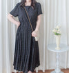 Adore Dress 心形印花腰下百摺裙擺連身裙/ DS9876