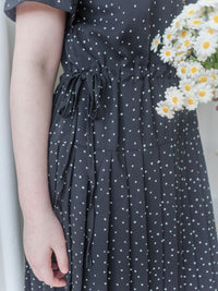 Adore Dress 心形印花腰下百摺裙擺連身裙/ DS9876