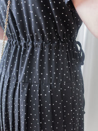 Adore Dress 心形印花腰下百摺裙擺連身裙/ DS9876