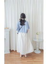 Round Collar Top 防皺好看微花邊立體格紋上衣/ TP9134