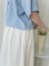 Soft Cotton Dress 側斜線設計口袋舒適棉半裙/ SK8877