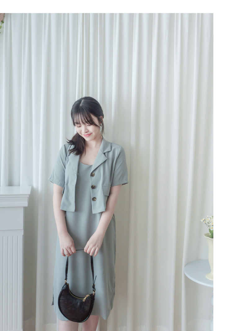 Casual Elegant Set 西裝外套吊帶裙套裝/ SE8074