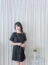 Coco Dress 十字織紋精緻鈕扣雙口袋連身裙/ DS9878