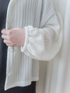 Bubble Top/Cardigan 泡泡袖修腰直線條紋上衣或外套/ CD8148