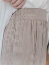 Stripe Skirt 防皺麻棉直條紋飄逸傘裙/ SK8878