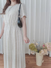 Adore Dress 心形印花腰下百摺裙擺連身裙/ DS9876