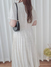 Adore Dress 心形印花腰下百摺裙擺連身裙/ DS9876