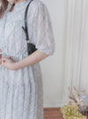 Lavender Check Dress 紫藍色格紋飄逸連身裙/ DS9875