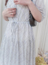Lavender Check Dress 紫藍色格紋飄逸連身裙/ DS9875