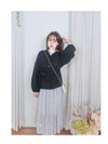 Bubble Top/Cardigan 泡泡袖修腰直線條紋上衣或外套/ CD8148