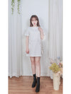 Coco Dress 十字織紋精緻鈕扣雙口袋連身裙/ DS9878