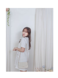Coco Dress 十字織紋精緻鈕扣雙口袋連身裙/ DS9878