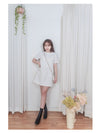 Coco Dress 十字織紋精緻鈕扣雙口袋連身裙/ DS9878