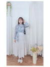 porcelain Blouse 琉璃藍色青瓷印花上衣/ BU9093