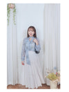 Stripe Skirt 防皺麻棉直條紋飄逸傘裙/ SK8878