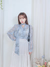 porcelain Blouse 琉璃藍色青瓷印花上衣/ BU9093