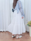 Stripe Skirt 防皺麻棉直條紋飄逸傘裙/ SK8878