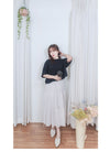 Round Collar Top 防皺好看微花邊立體格紋上衣/ TP9134