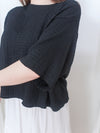 Round Collar Top 防皺好看微花邊立體格紋上衣/ TP9134