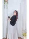 Round Collar Top 防皺好看微花邊立體格紋上衣/ TP9134