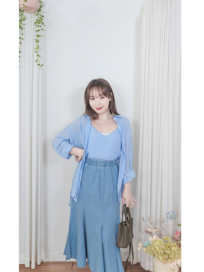 Vest Set 雙層吊帶外套套裝/ TP9140 (blue sold out)