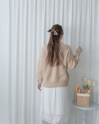 Knit Sweater Chain Bag Set 同織紋鎖鏈小包圓領針織衣套裝/ SE8105