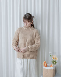 Knit Sweater Chain Bag Set 同織紋鎖鏈小包圓領針織衣套裝/ SE8105