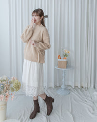 Knit Sweater Chain Bag Set 同織紋鎖鏈小包圓領針織衣套裝/ SE8105