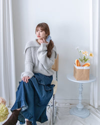 Sophie Knit Top 親膚針織大翻領V領上衣/ KT8193 (pre-order white)