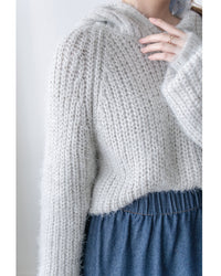 Sophie Knit Top 親膚針織大翻領V領上衣/ KT8193 (pre-order white)