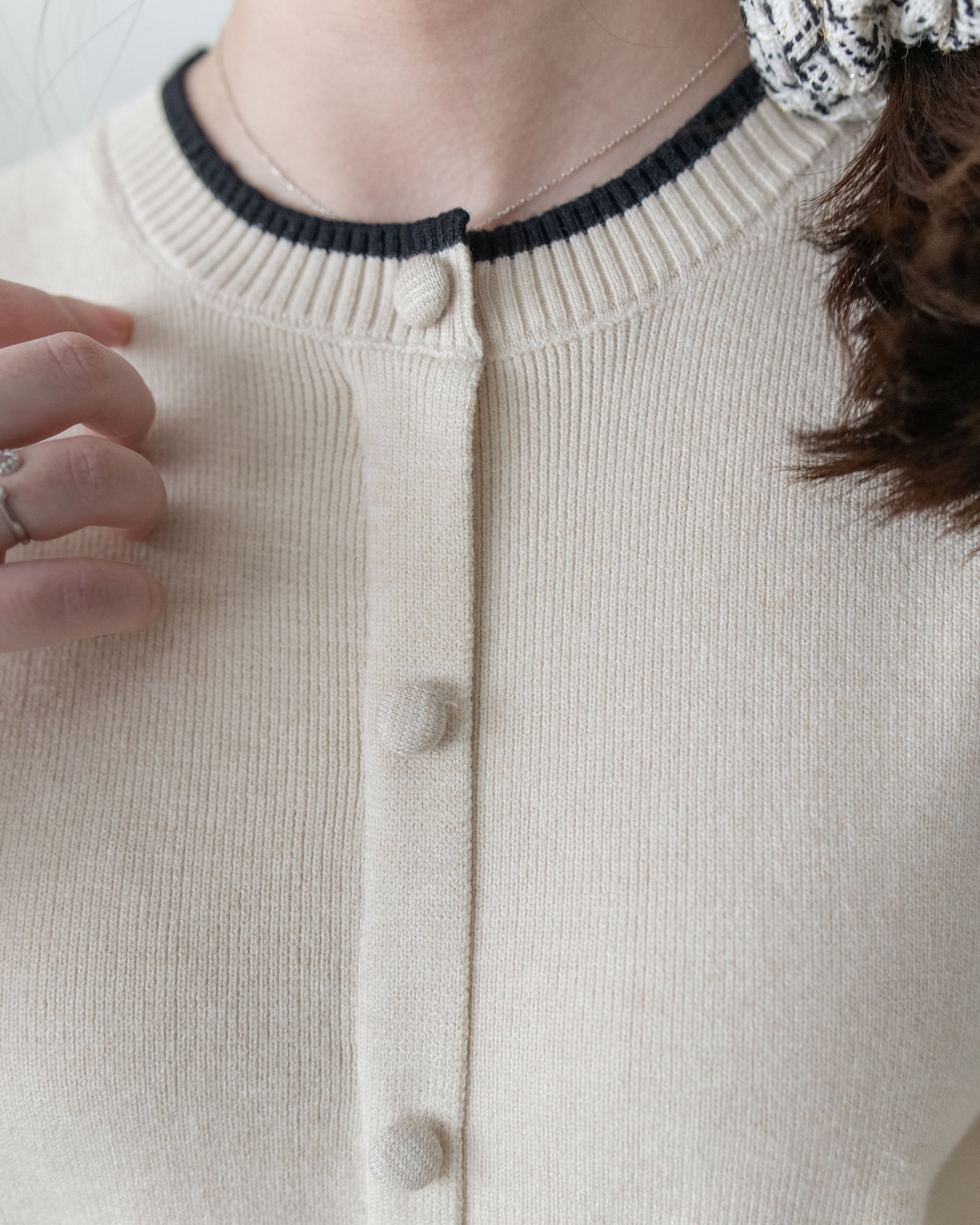 Pleated Cardigan Dress 小香風拼色針織外套假兩件百褶長裙/ DS1067 (pre-order 2月5日截單)