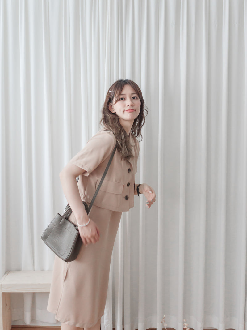Casual Elegant Set 西裝外套吊帶裙套裝/ SE8074