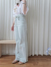 High Waist Ribbon Denim 綁帶設計高腰長腿牛仔褲 /PT8456