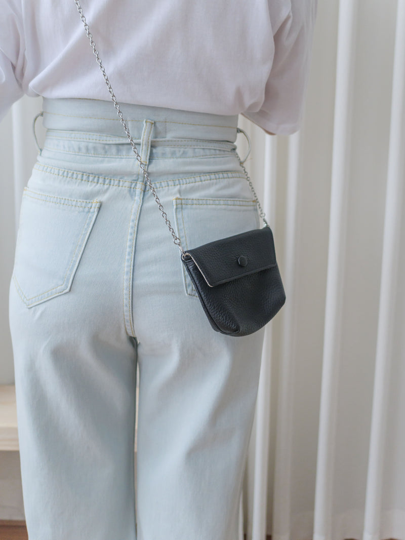 High Waist Ribbon Denim 綁帶設計高腰長腿牛仔褲 /PT8456