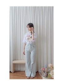 Baby Doll Print Tee 寬鬆慵懶可愛女孩圖字TEE/ TP9139