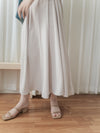 Belt Dress 無肩線傘袖金釦腰帶連身裙/ DS9883