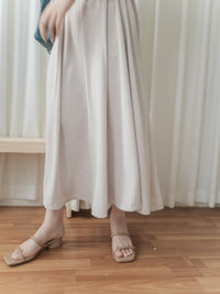 Belt Dress 無肩線傘袖金釦腰帶連身裙/ DS9883