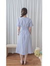 Square Collar Dress 麻棉方領修腰顯瘦連身裙/ DS9888 (aliceblue sold out)