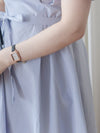 Square Collar Dress 麻棉方領修腰顯瘦連身裙/ DS9888 (aliceblue sold out)