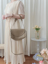 Pleated Dress 全裡布雪紡百褶修腰波浪裙擺連身裙/ DS9882