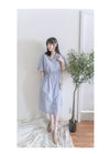 French Stripe 法式直條紋質感恤衫連身裙 Dress/ DS9891