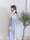 French Stripe 法式直條紋質感恤衫連身裙 Dress/ DS9891