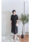 Snowdot 花邊圓領細褶飄逸雪點 Dress/ DS9893